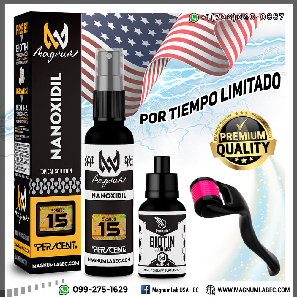 NANOXIDIL 15% + BIOTINA & DERMAROLLER (Gratis) NANOXIDIL 15% + BIOTINA & DERMAROLLER (Gratis)