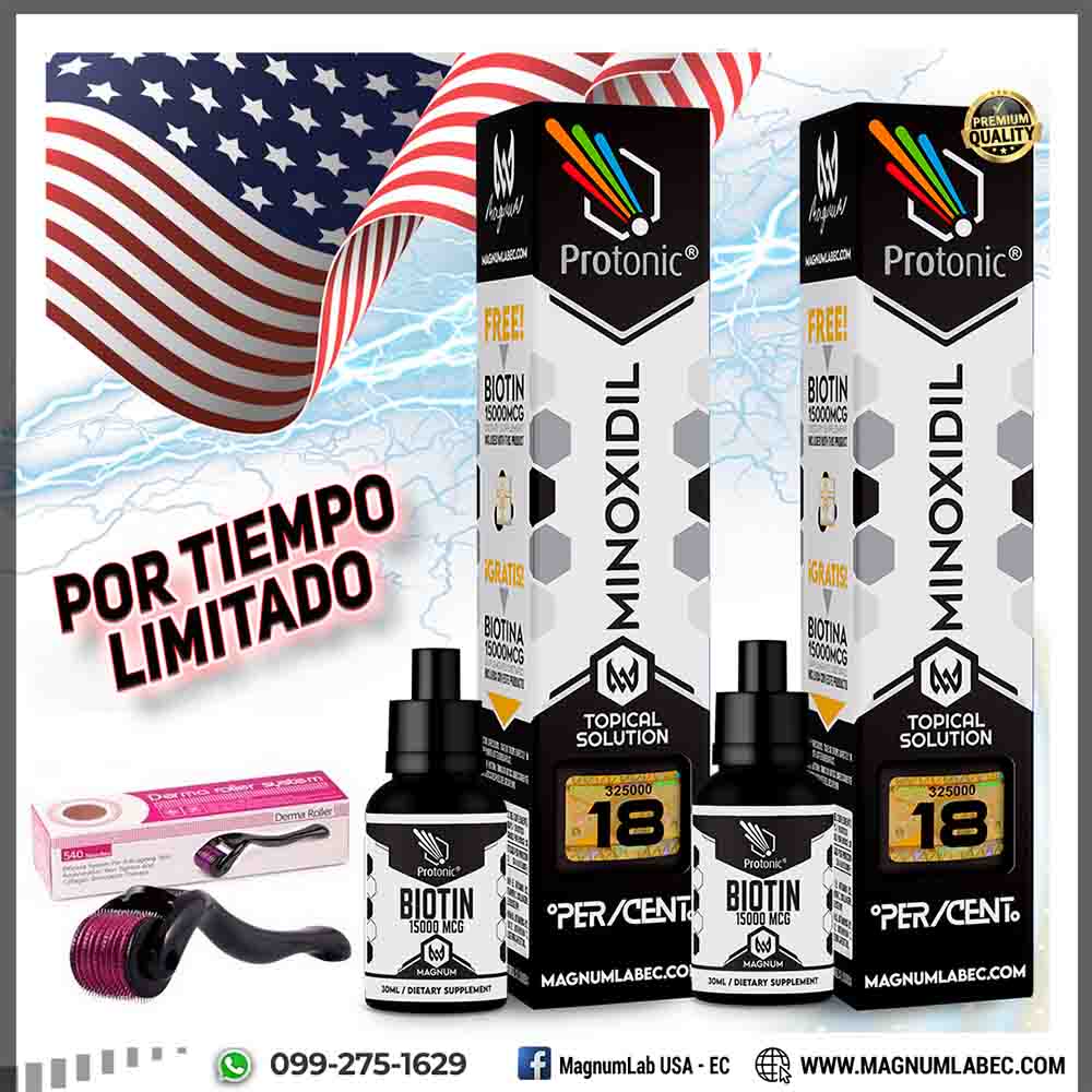2 MINOXIDIL 18% + 2 BIOTINAS + DERMAROLLER / PROMOCION 2 MINOXIDIL 18% + 2 BIOTINAS + DERMAROLLER / PROMOCION